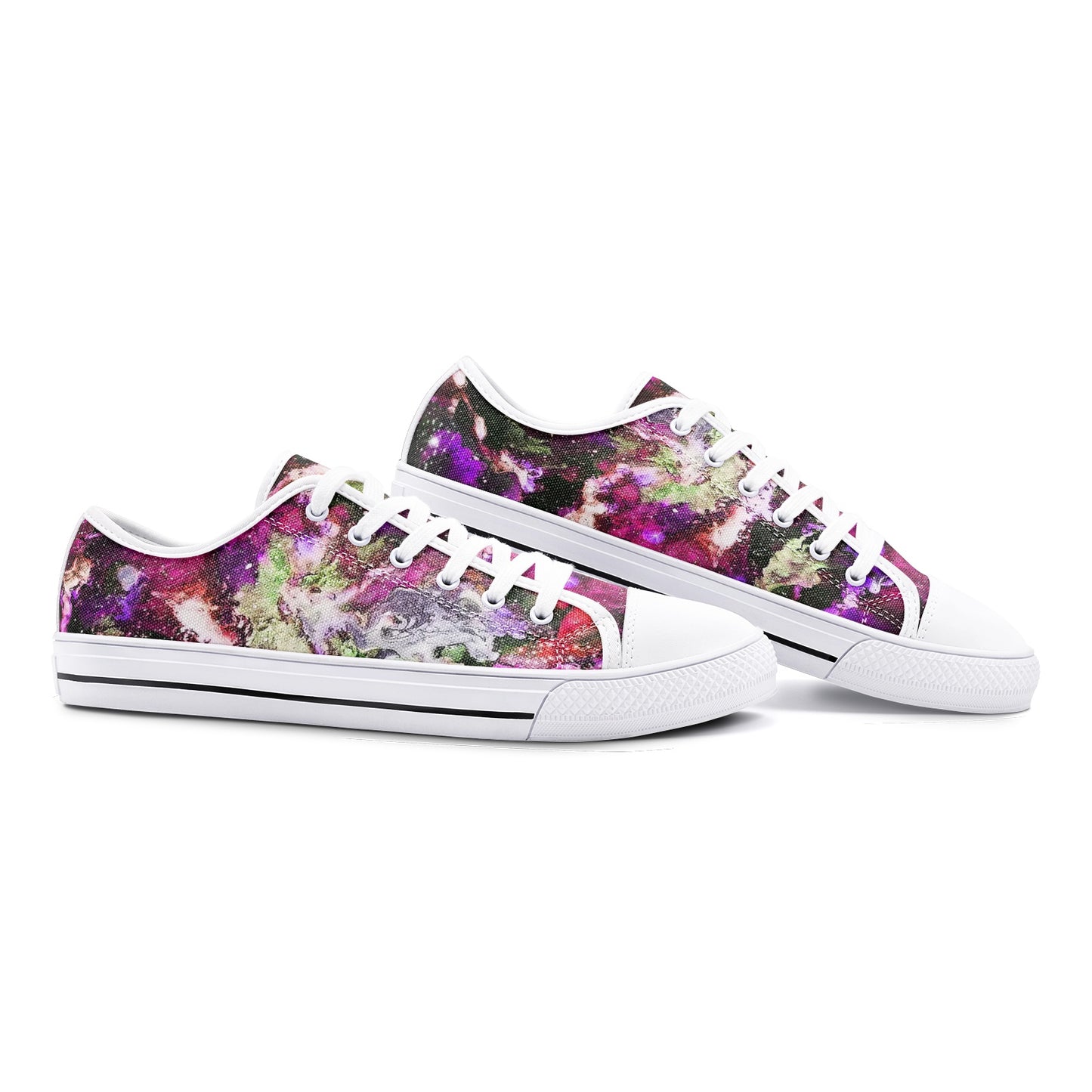Galaxy: Red Unisex Low Top Canvas Shoes