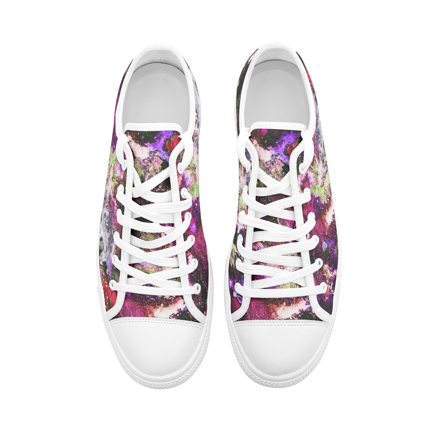 Galaxy: Red Unisex Low Top Canvas Shoes