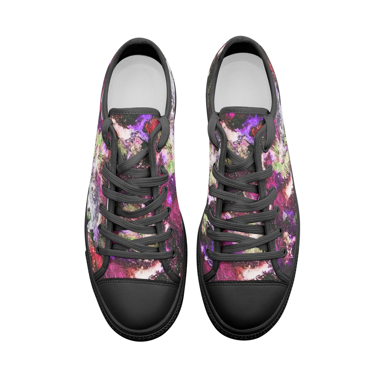 Galaxy: Red Unisex Low Top Canvas Shoes