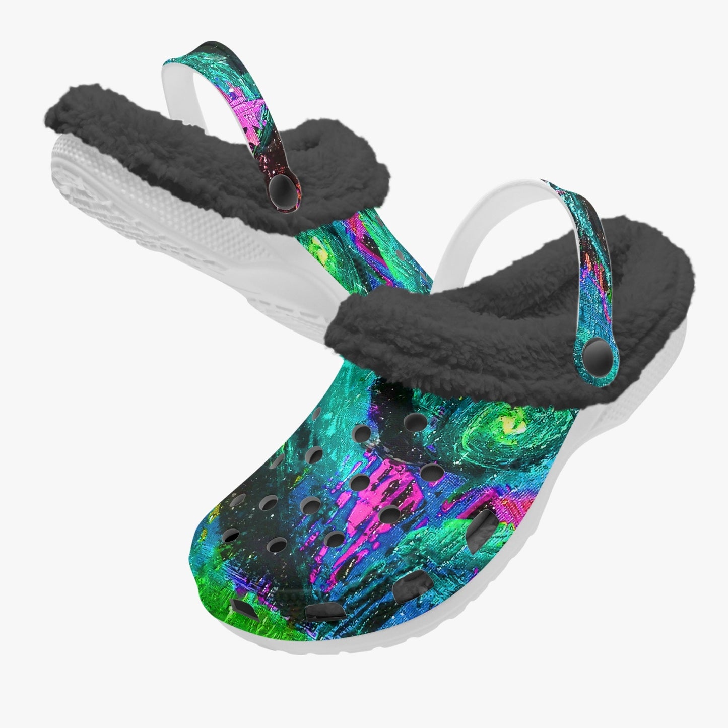 Different Dimensions: Turquoise Lined Clogs