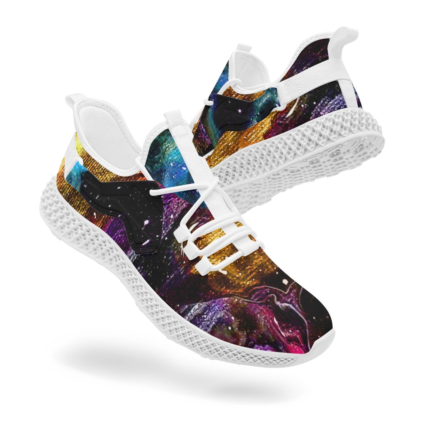 Galactic Clouds Net Style Mesh Knit Sneakers