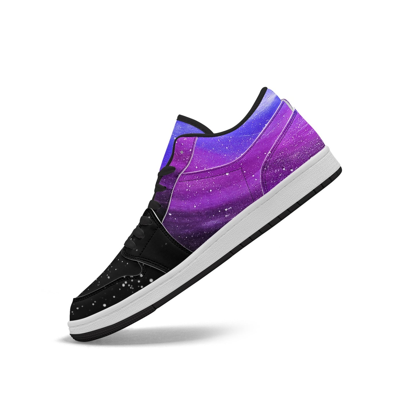 Moonshine and Magic Purple Low-Top AJ1 Leather Sneakers
