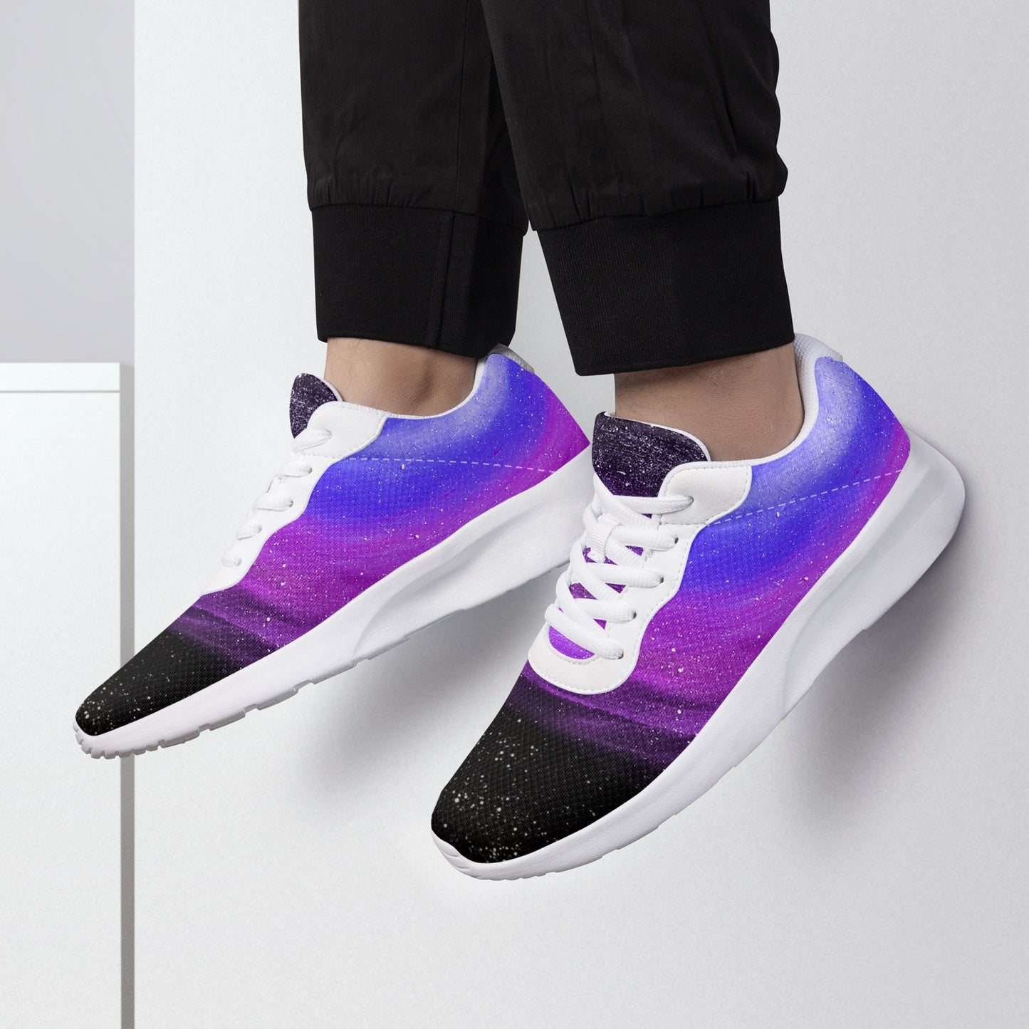 Moonshine and Magic Purple Mesh Running Shoes - White