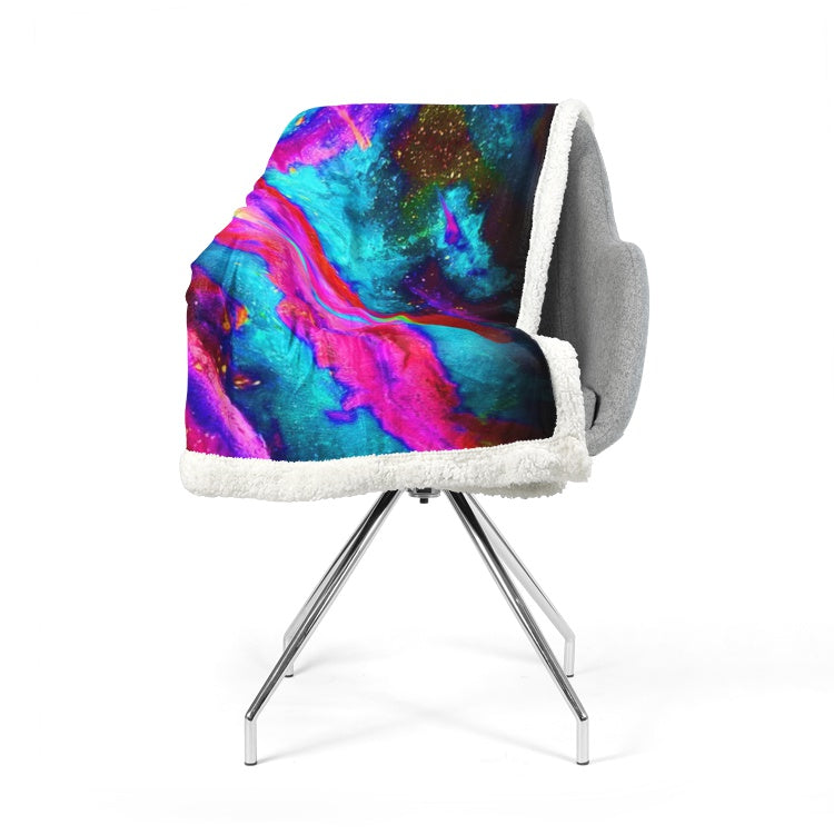 Explosive Nebula Teal Super Soft Plush Blanket