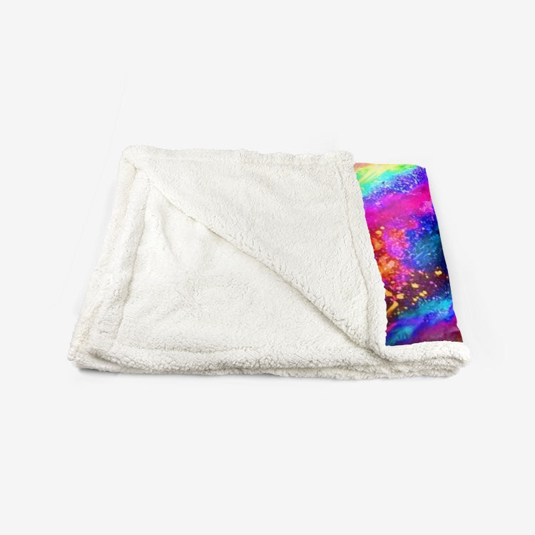 Explosive Nebula Teal Super Soft Plush Blanket