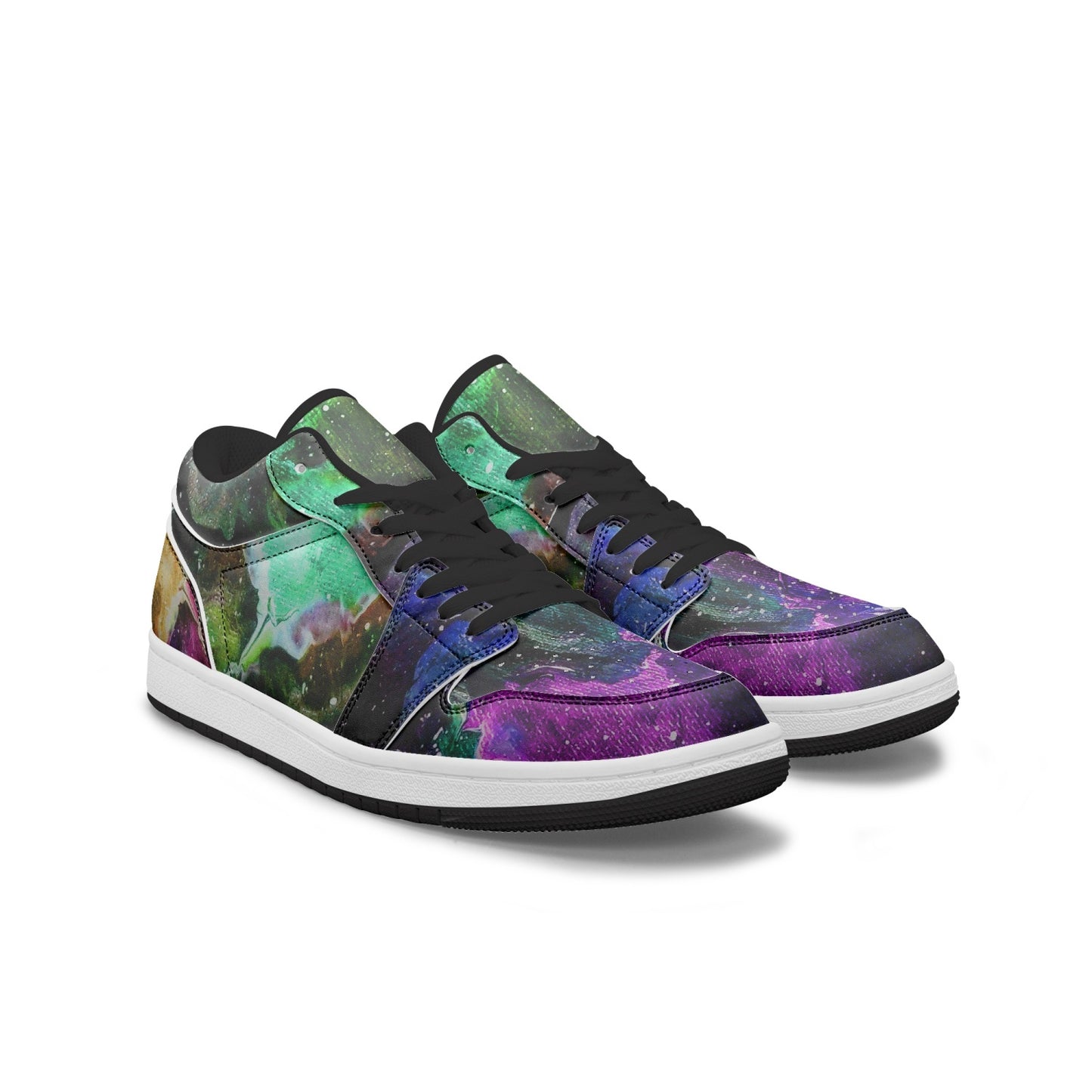 Galactic Clouds Low-Top AJ1 Leather Sneakers