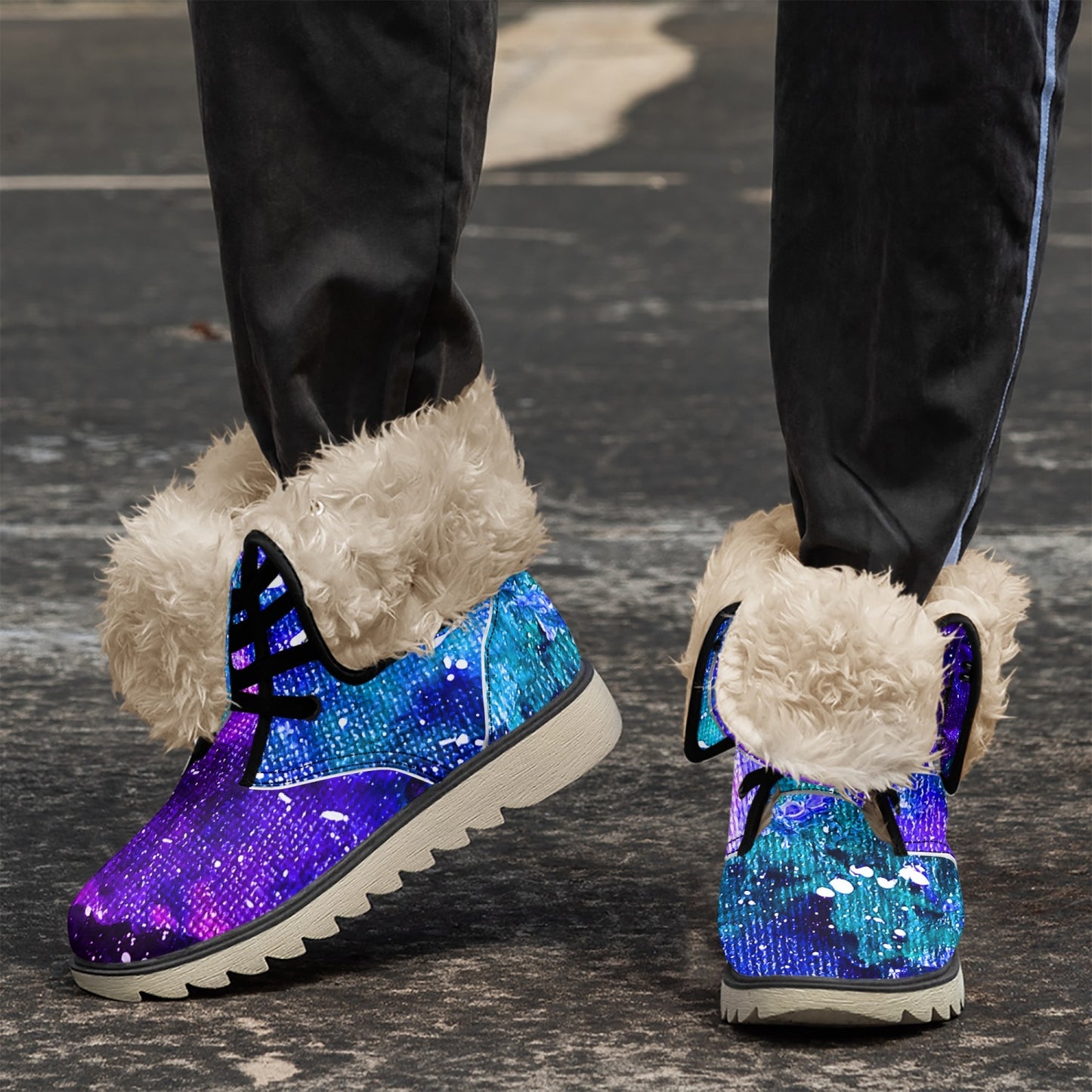 Galactic Cotton-pad Fur Lining Boots