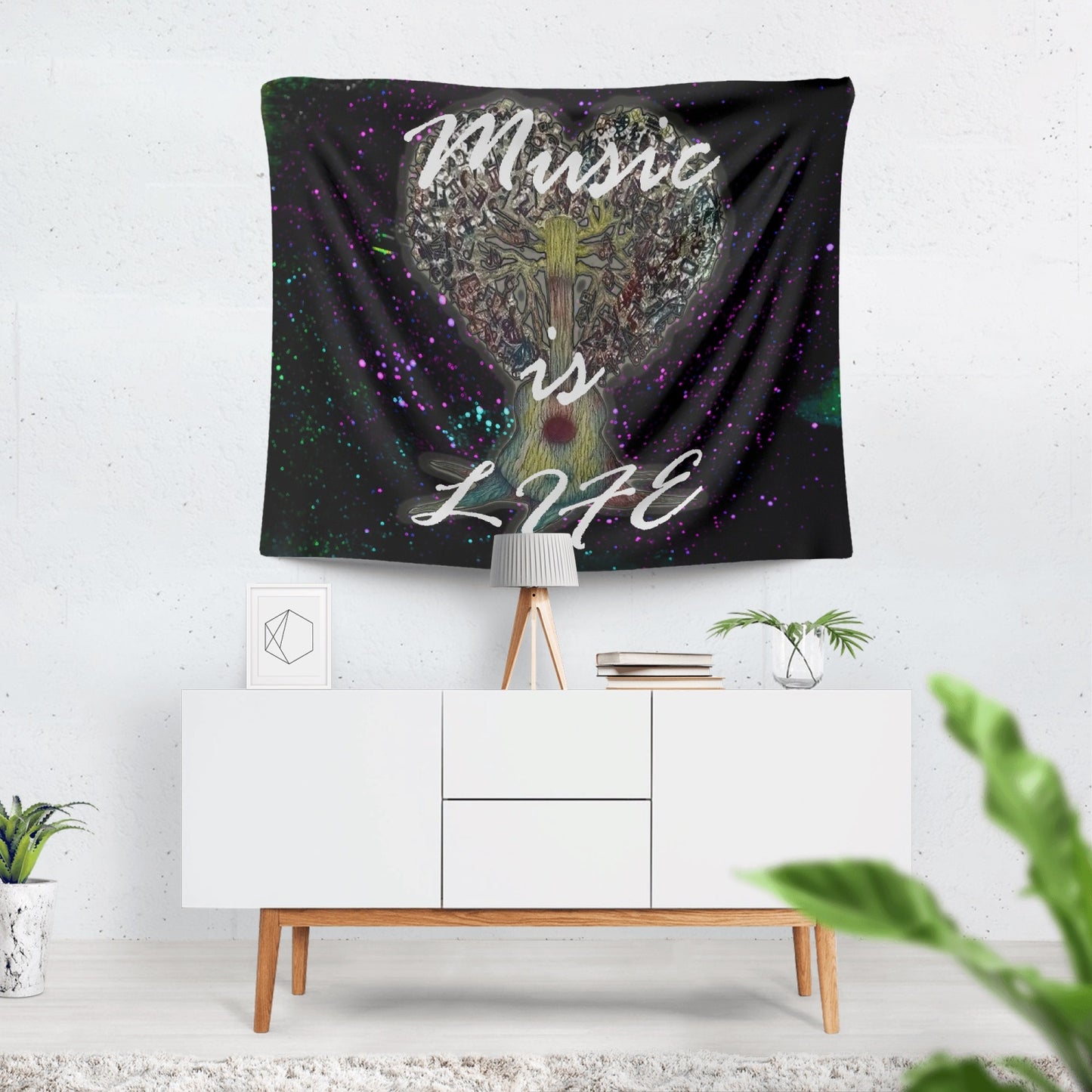 Music is Life/ Star Party Wall Tapestry: 2 sizes