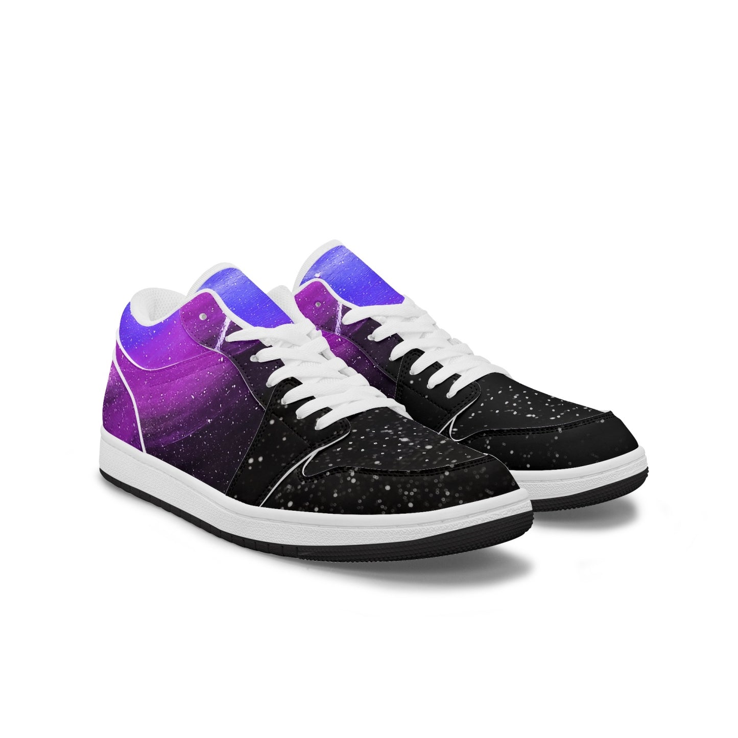 Moonshine and Magic Purple Low-Top AJ1 Leather Sneakers
