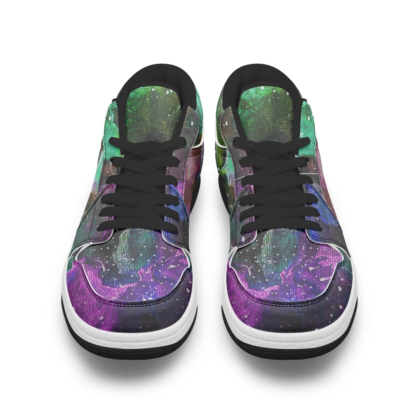 Galactic Clouds Low-Top AJ1 Leather Sneakers