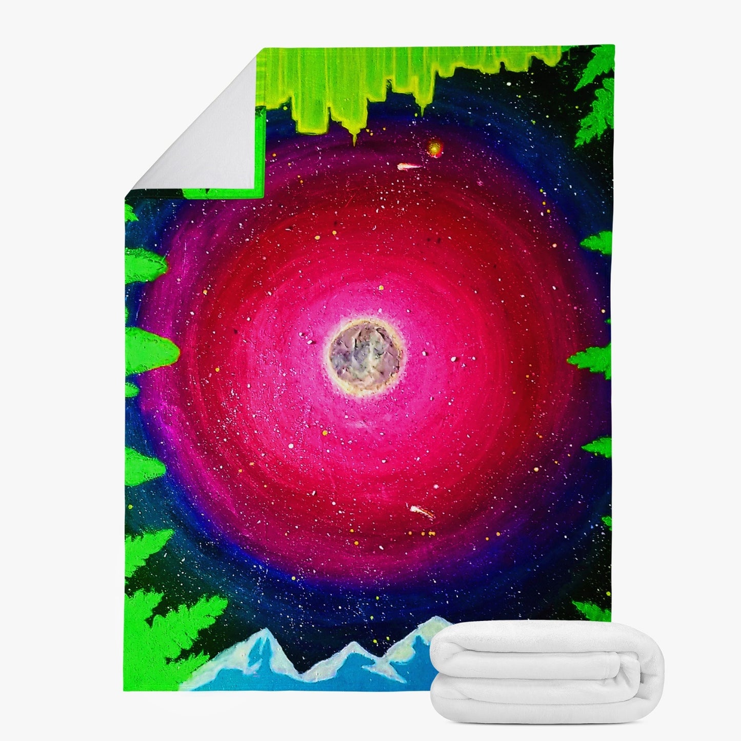 Harmony Scape Stitched Fleece Blanket