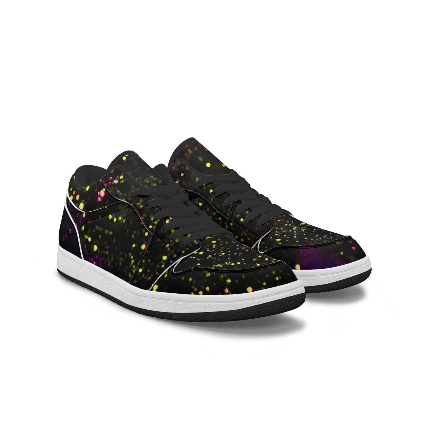 Star Party Gold Low-Top AJ1 Leather Sneakers