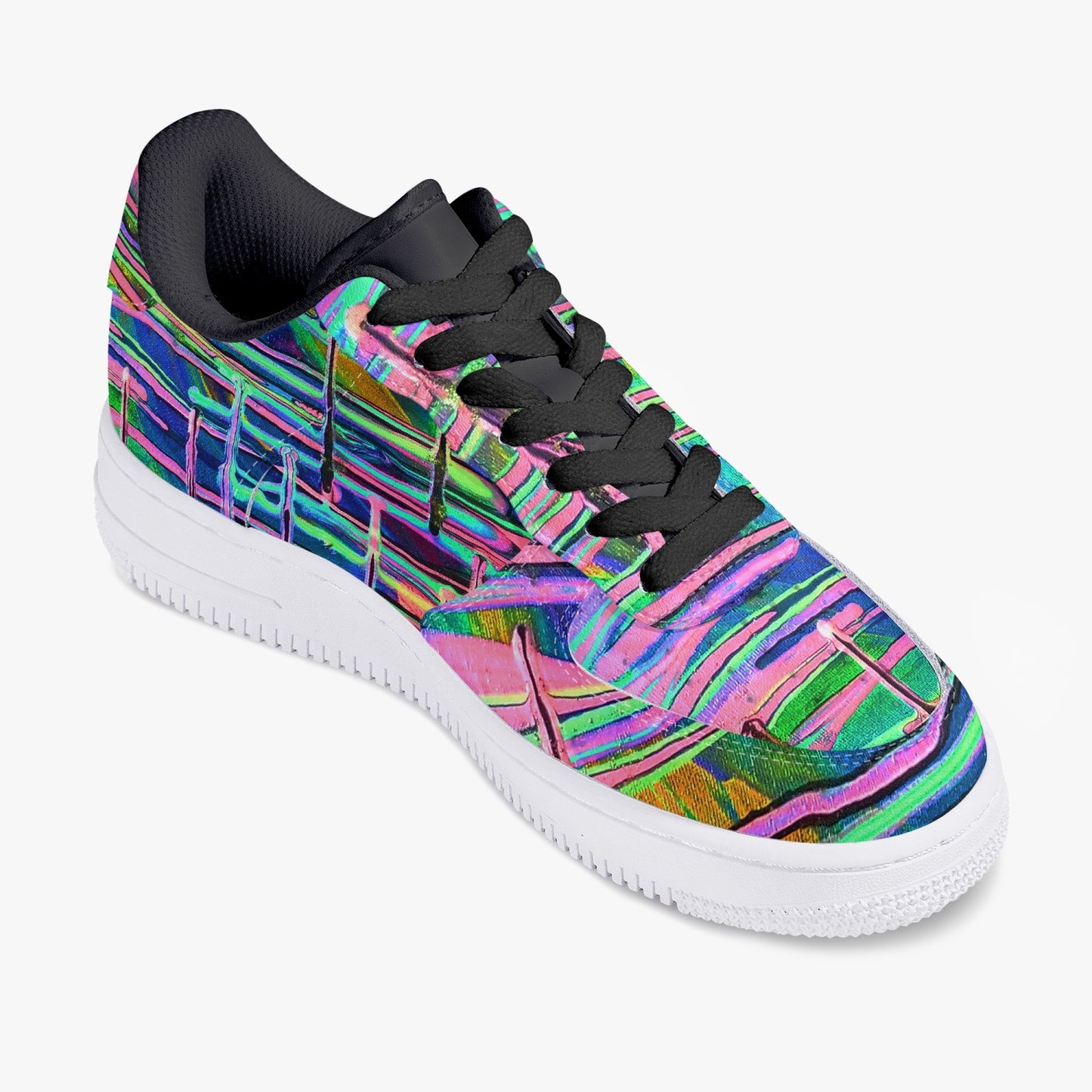Drip Low-Top Leather Sports Sneakers