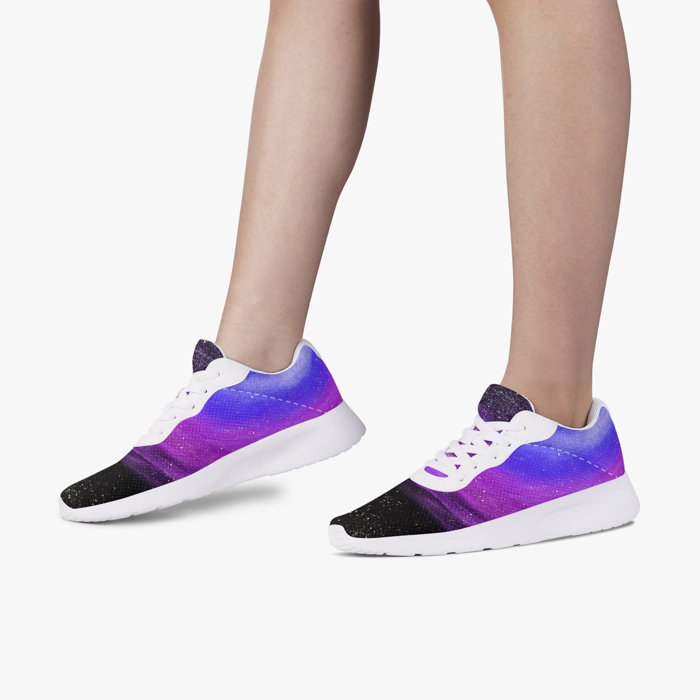 Moonshine and Magic Purple Mesh Running Shoes - White