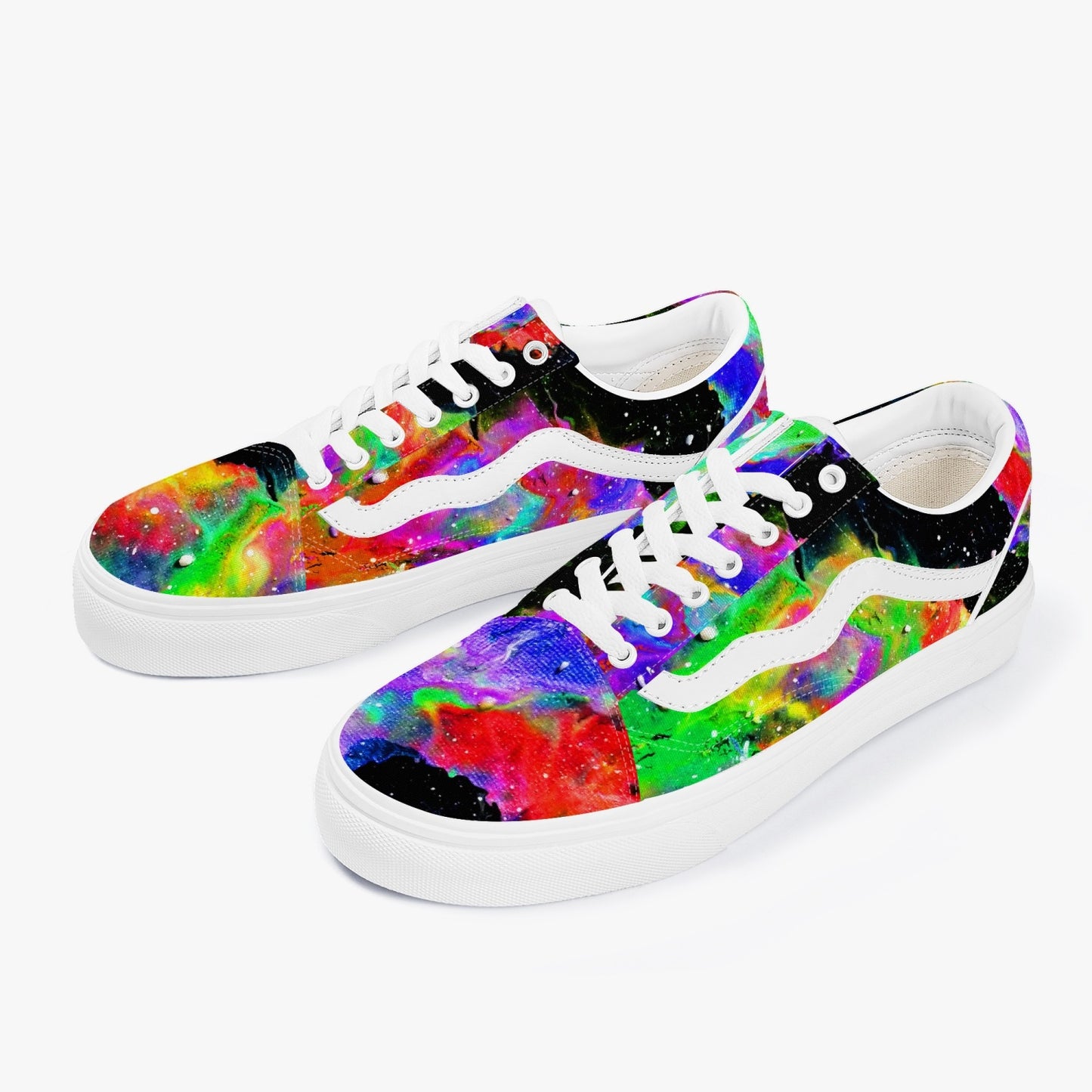 Galactic Rainbow Low-Top Canvas Sneakers