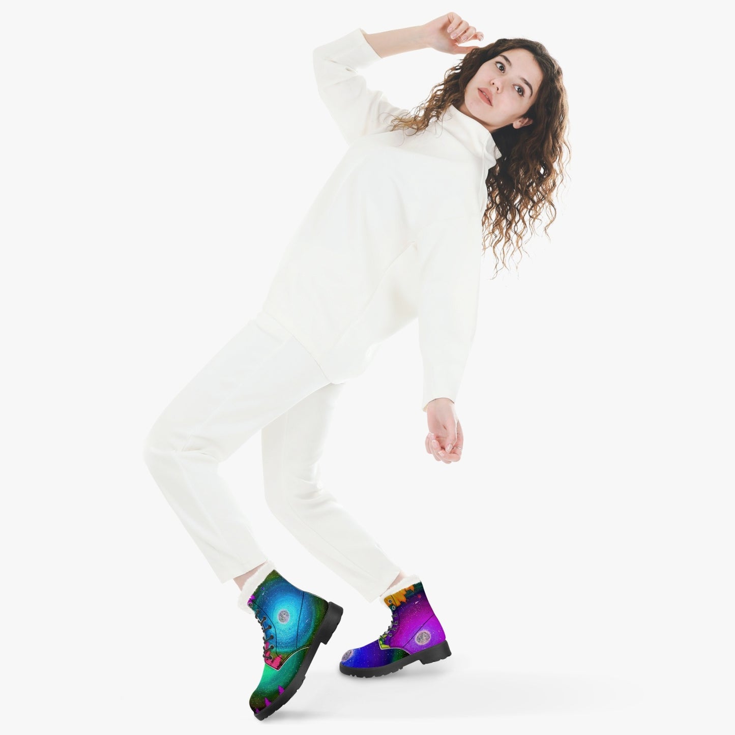 Harmony Scape  Faux Fur Leather Boots