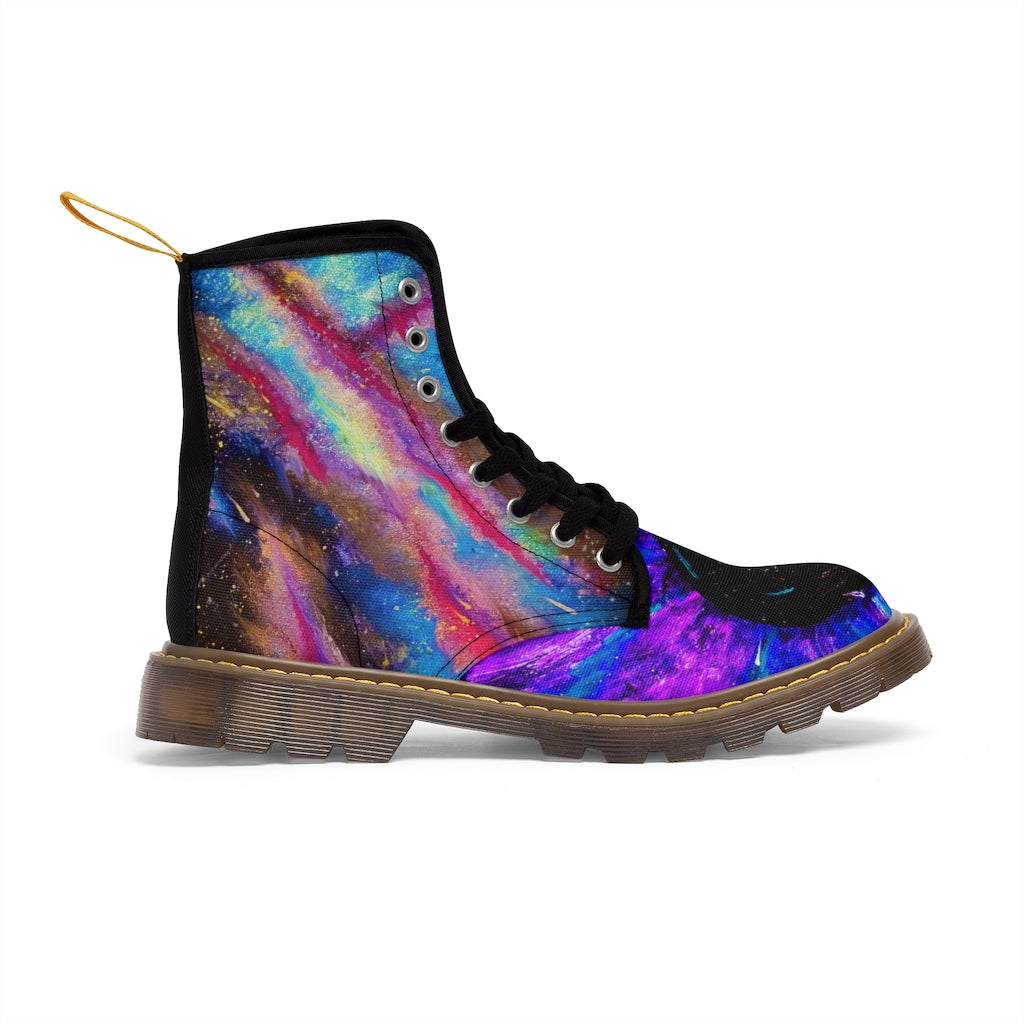 Explosive Nebula/Black Hole/Galactic Storm Mens Canvas Boots