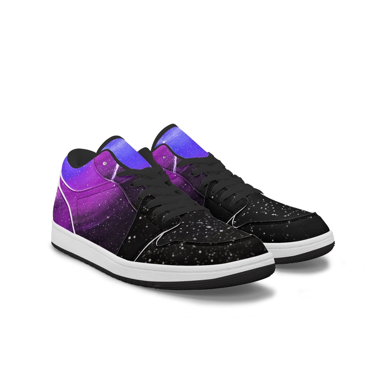 Moonshine and Magic Purple Low-Top AJ1 Leather Sneakers