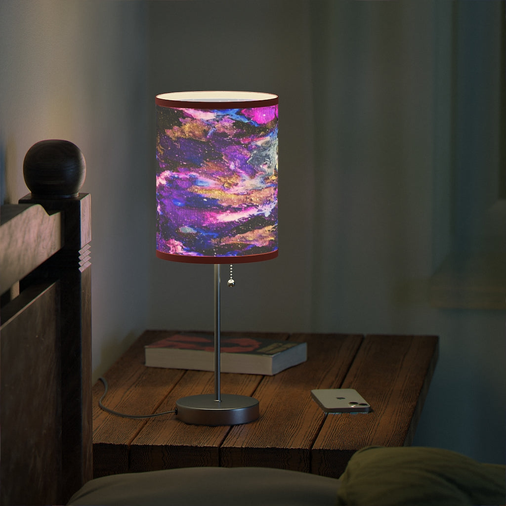 Purple Galaxy Lamp on a Stand