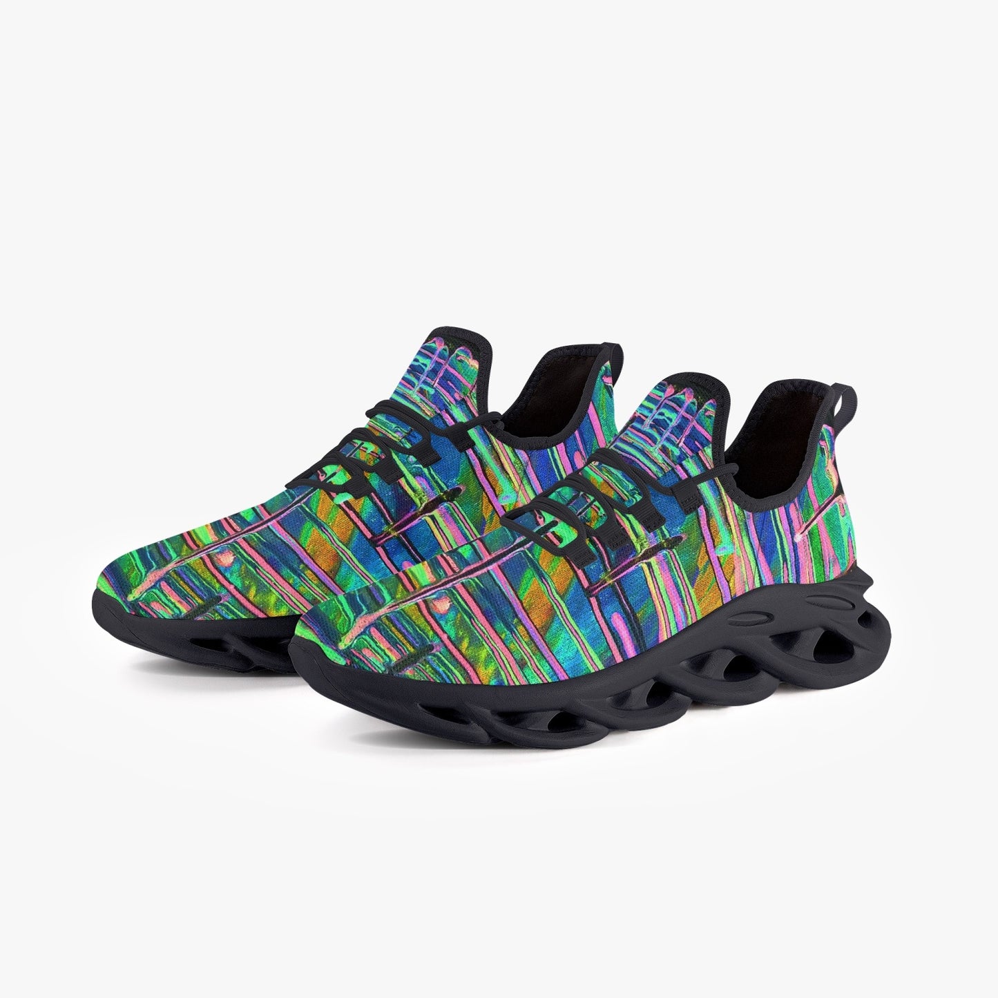 Drip Bounce Mesh Knit Sneakers - Black