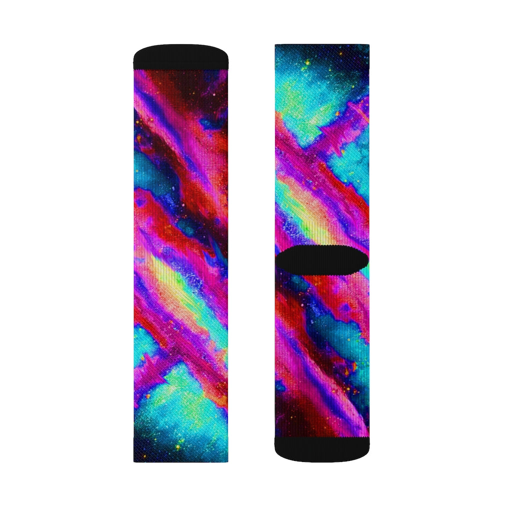 Explosive Nebula Teal Socks
