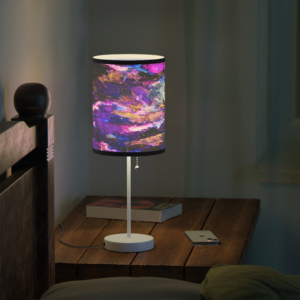 Purple Galaxy Lamp on a Stand