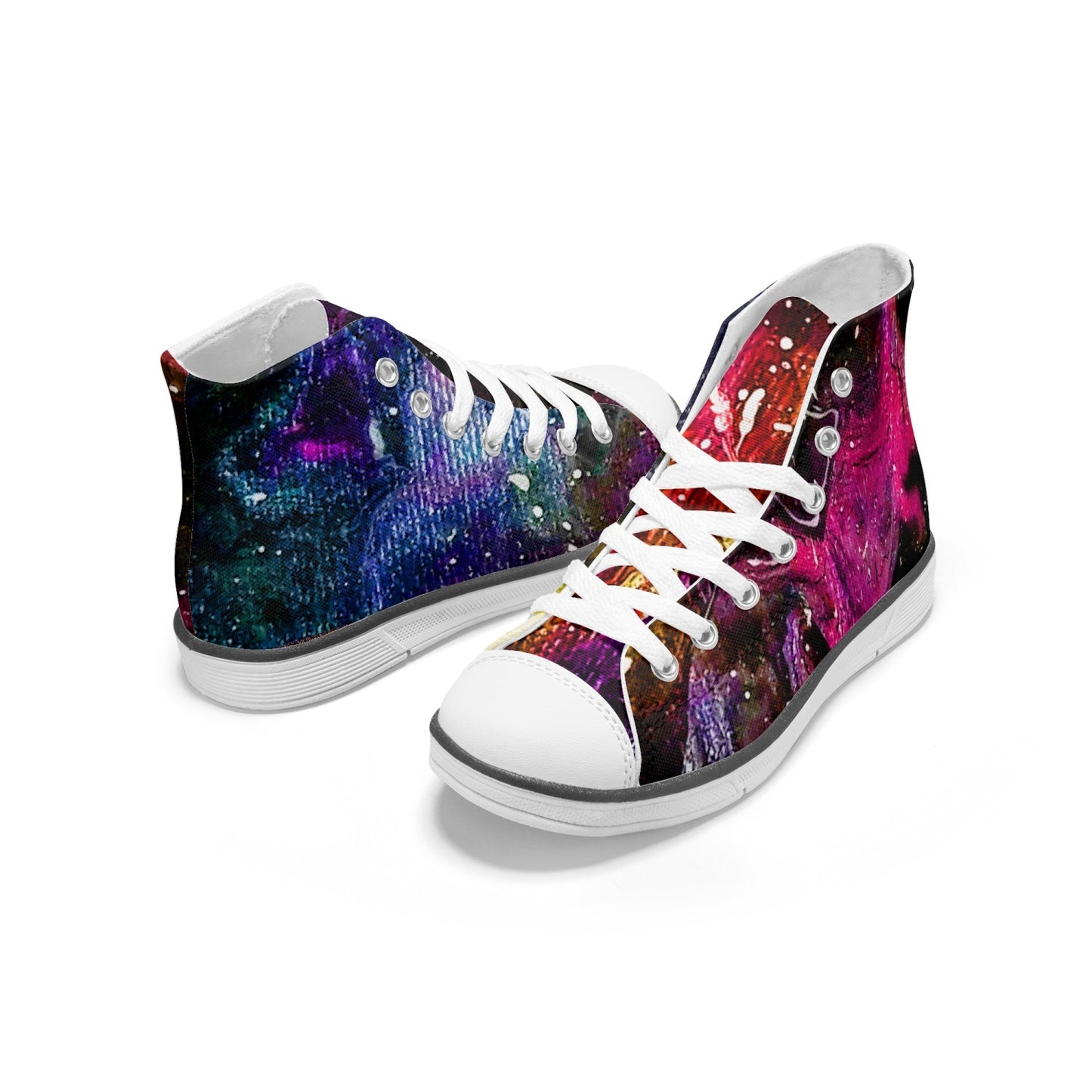 Galactic Clouds Kid's High-Top Canvas Shoes