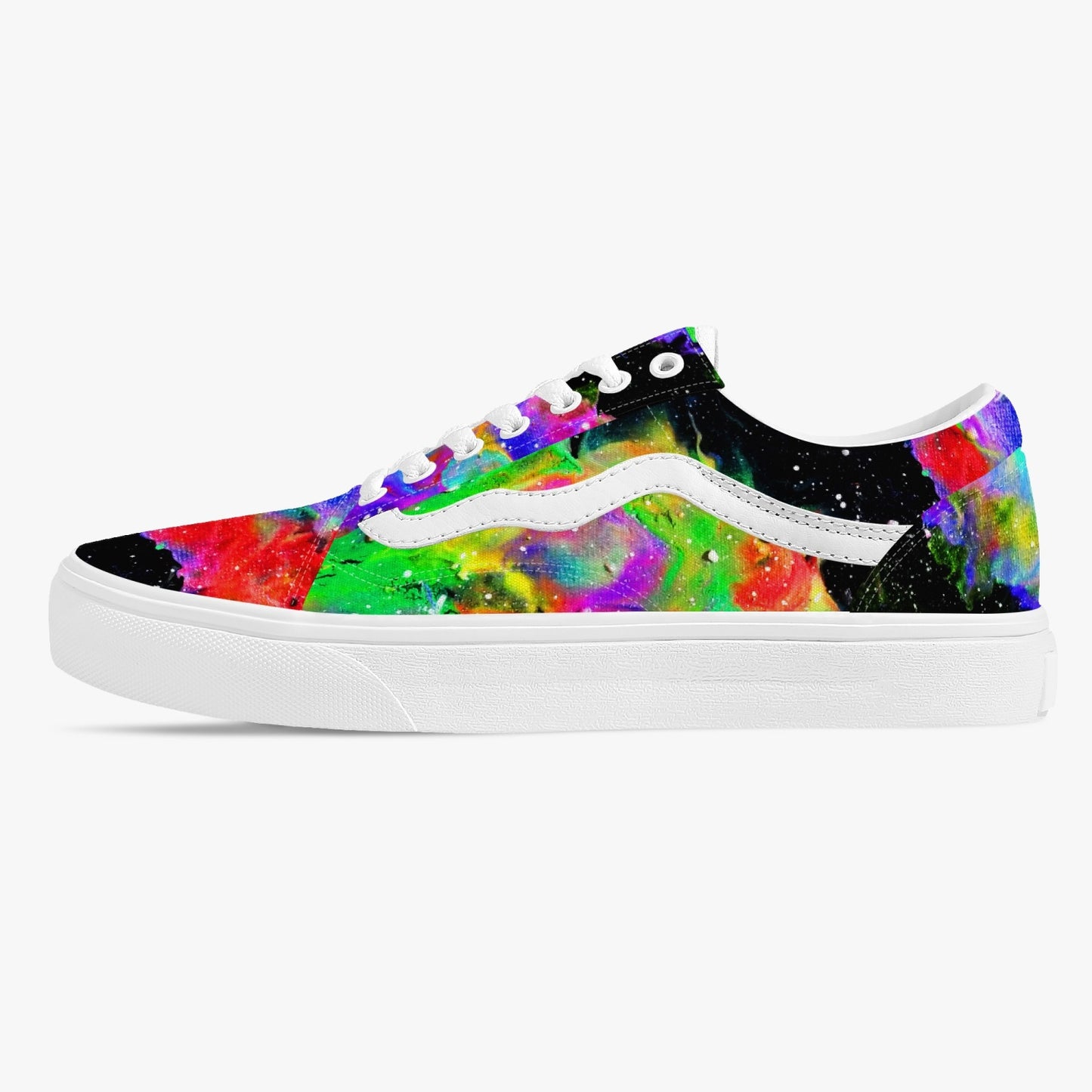Galactic Rainbow Low-Top Canvas Sneakers