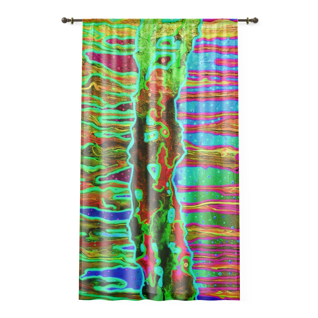 Mystic Cave Green/Red Window Curtain