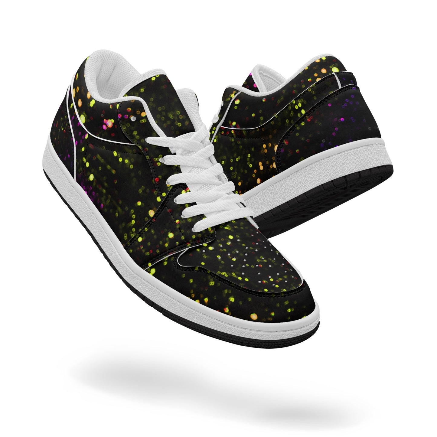 Star Party Gold Low-Top AJ1 Leather Sneakers