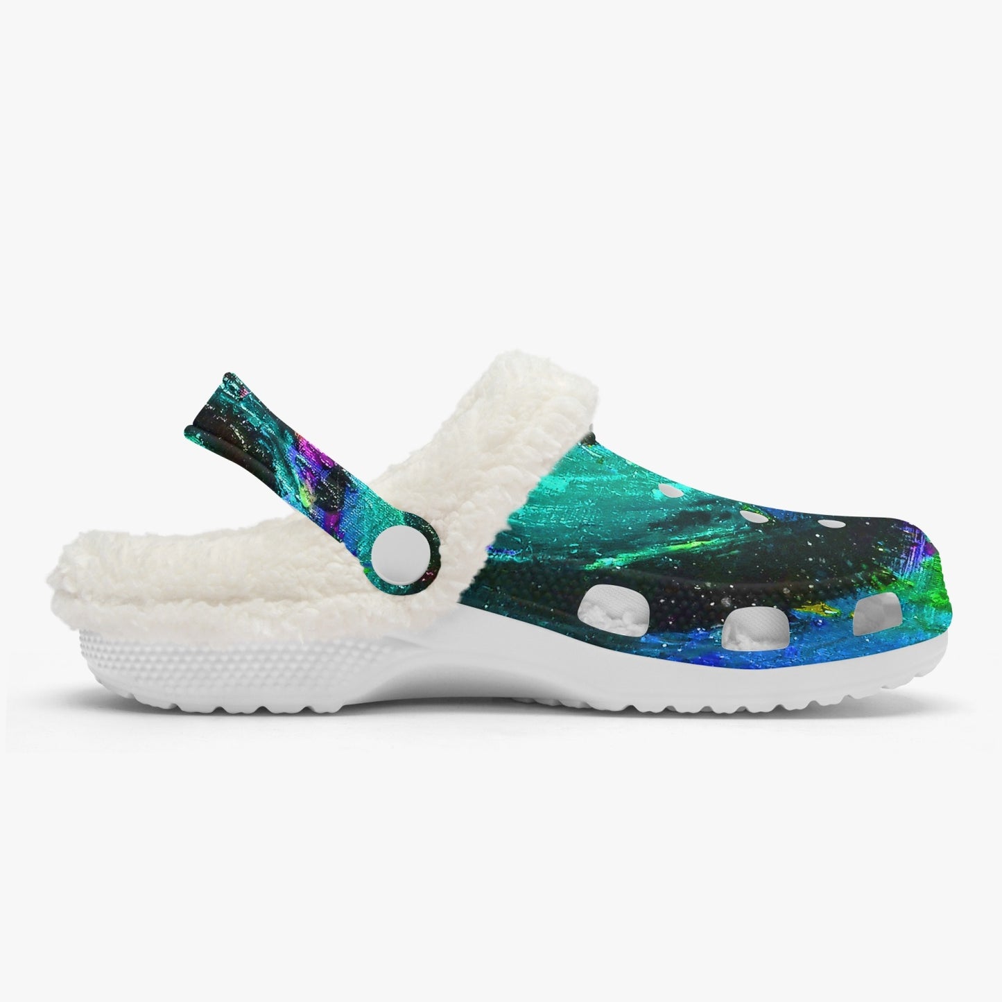 Different Dimensions: Turquoise Lined Clogs