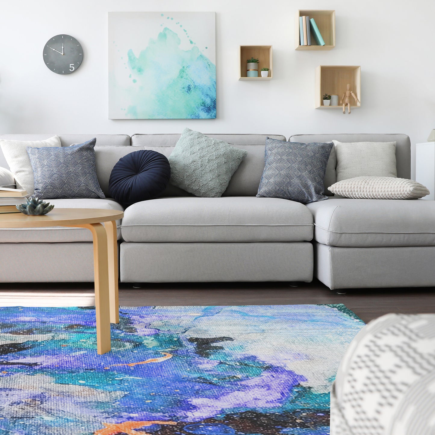 Fly High Blue Area Rug