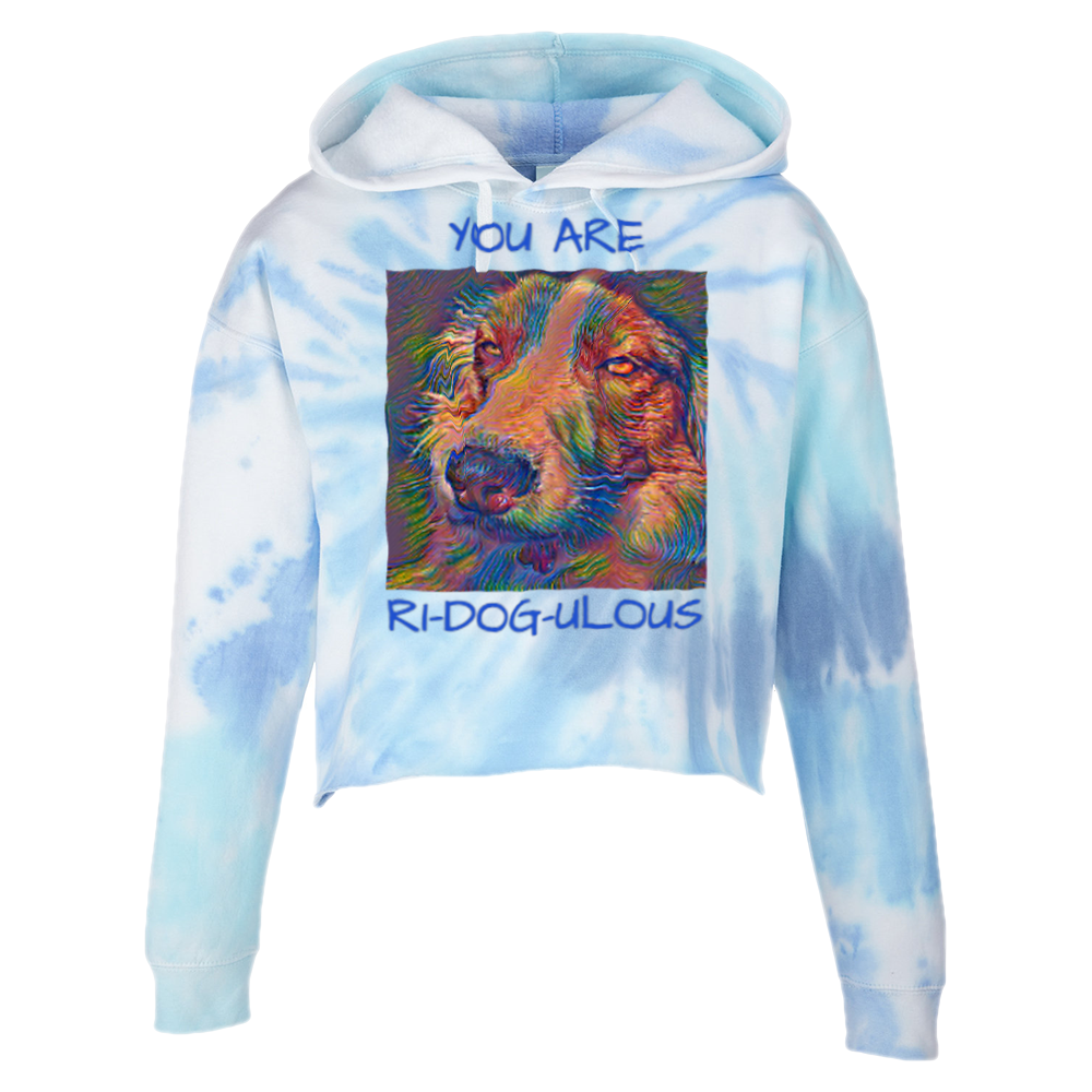 RI-DOG-ULOUS Tie-Dye Cropped Sweatshirt
