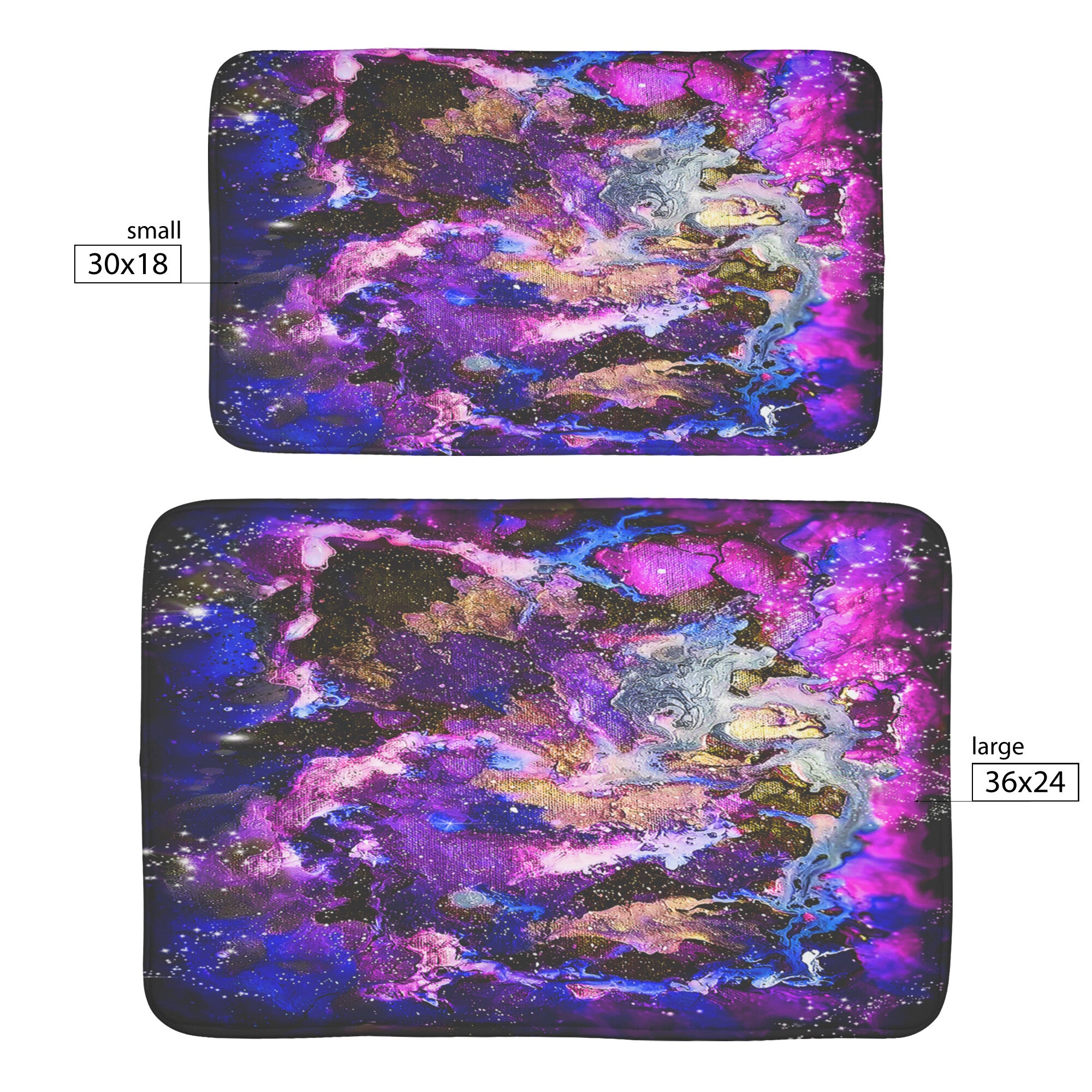 Purple Galaxy Bath Mat