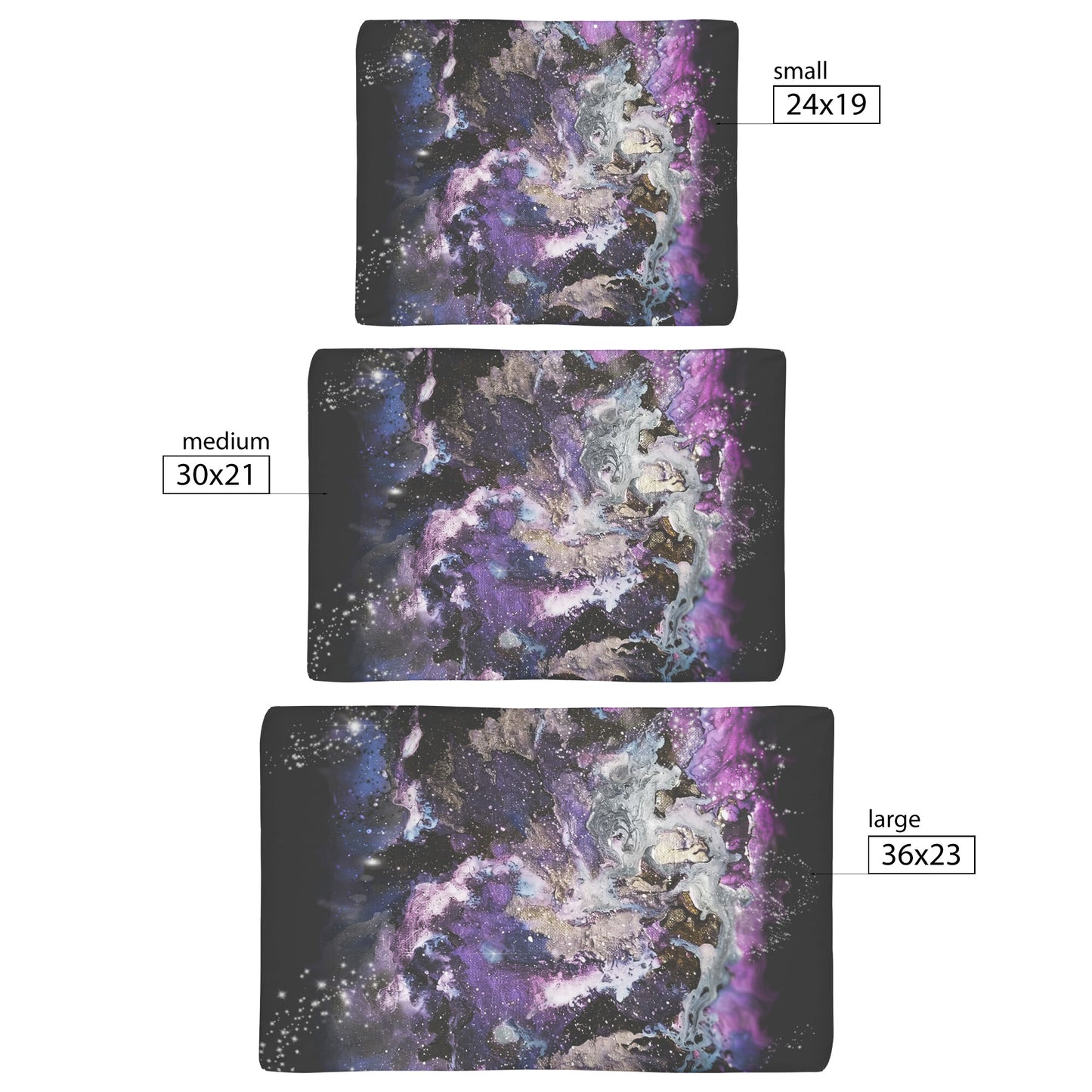 Purple Galaxy Pet Crate Mat
