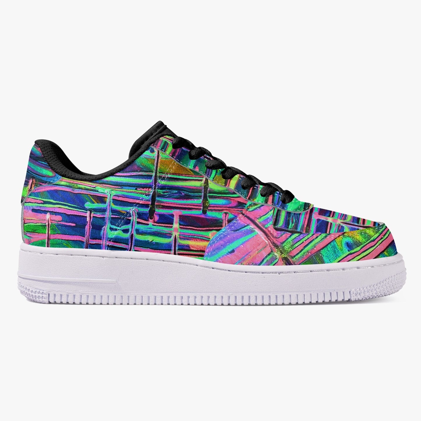 Drip Low-Top Leather Sports Sneakers