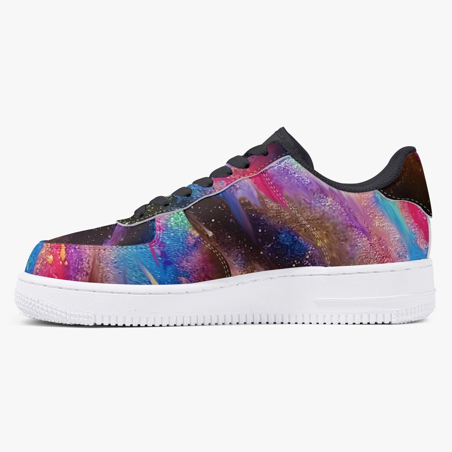 Explosive Nebula Low-Top Leather Sports Sneakers
