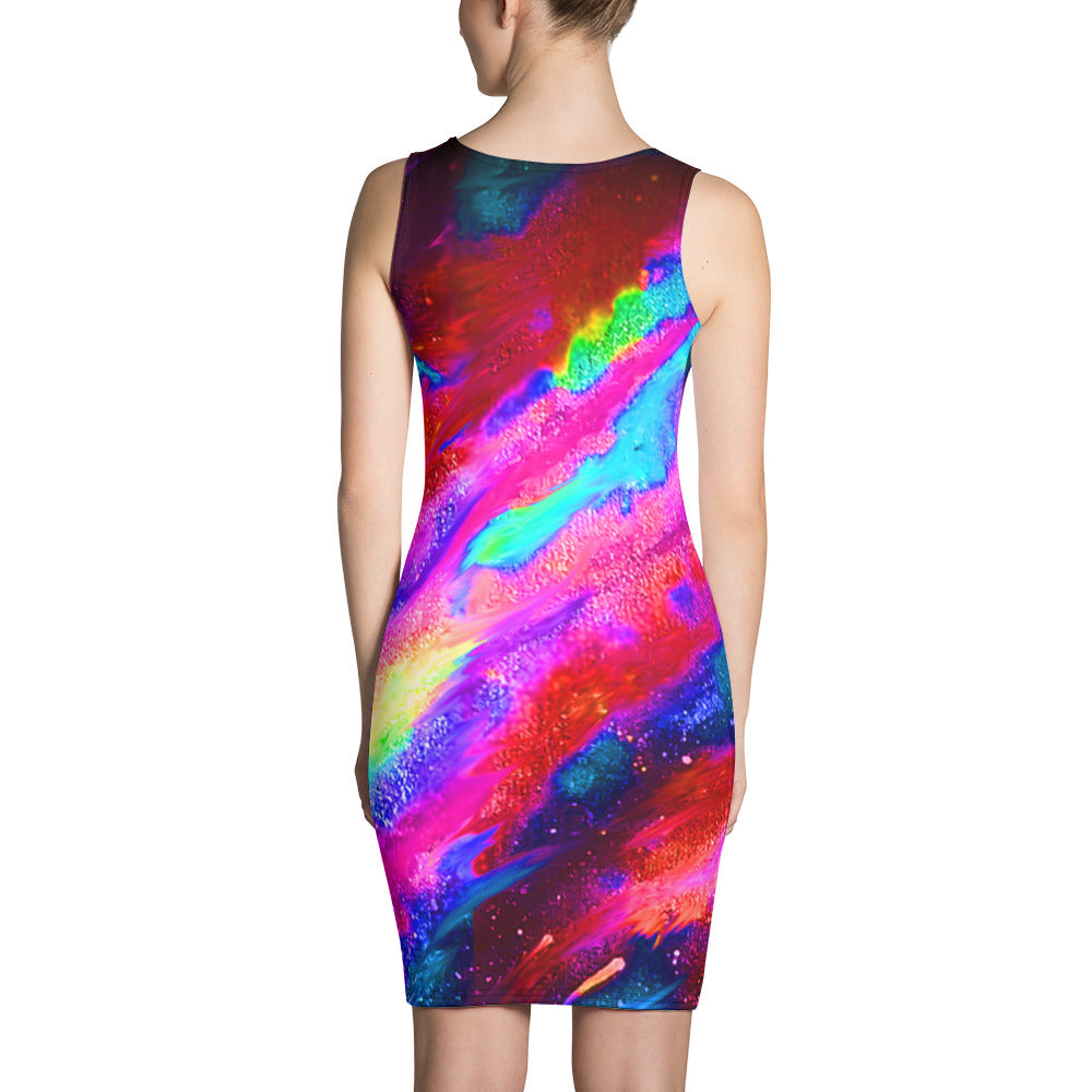 Explosive Nebula Blue Dress
