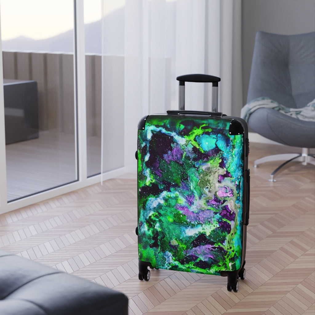 Green Galaxy Suitcases *3 sizes*