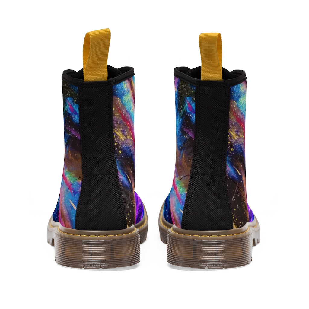 Explosive Nebula/Black Hole/Galactic Storm Mens Canvas Boots