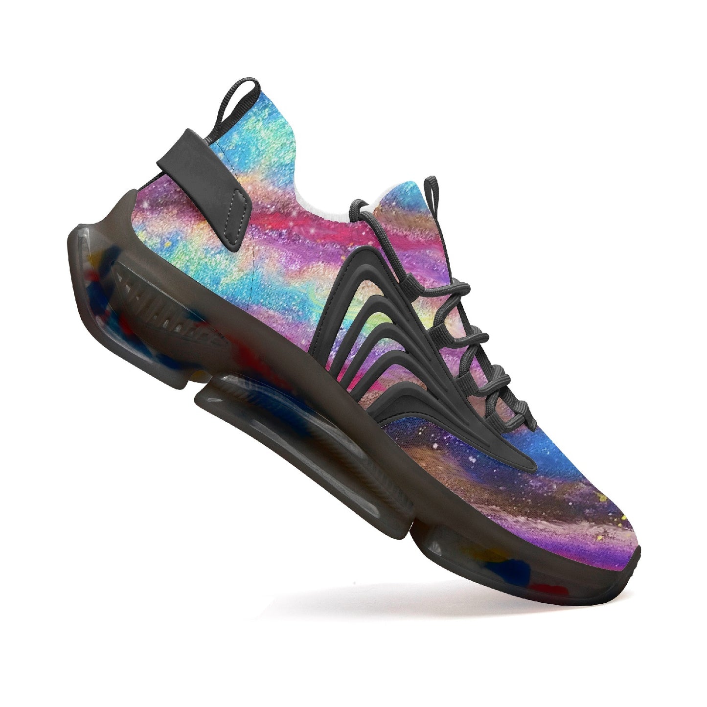 Explosive Nebula Wings Style Bounce Mesh Knit Sneakers