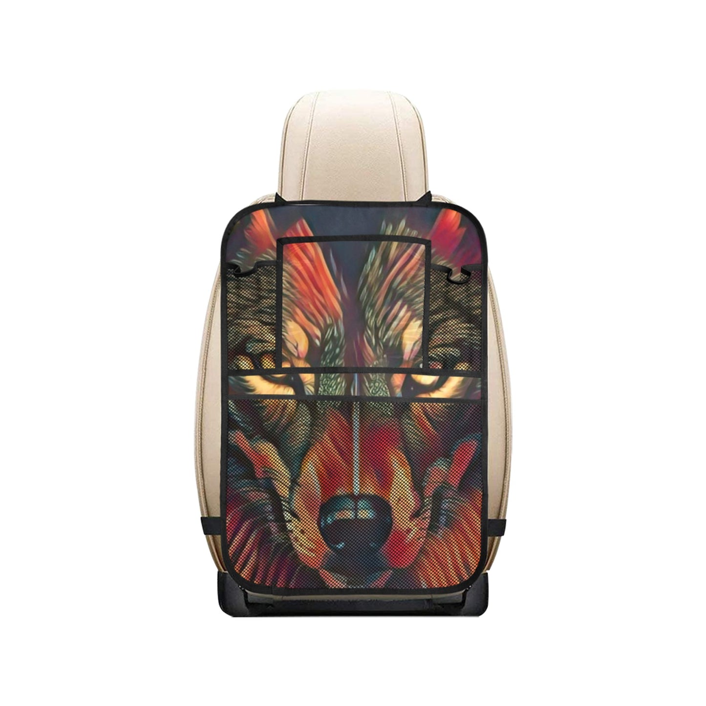 Wolf on Fire Car Organizer