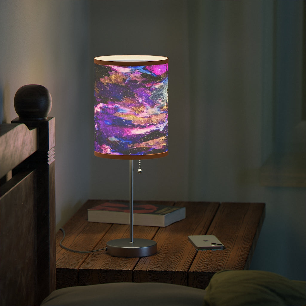 Purple Galaxy Lamp on a Stand