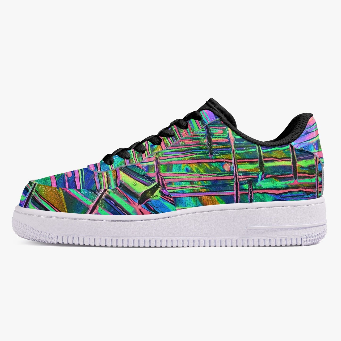 Drip Low-Top Leather Sports Sneakers