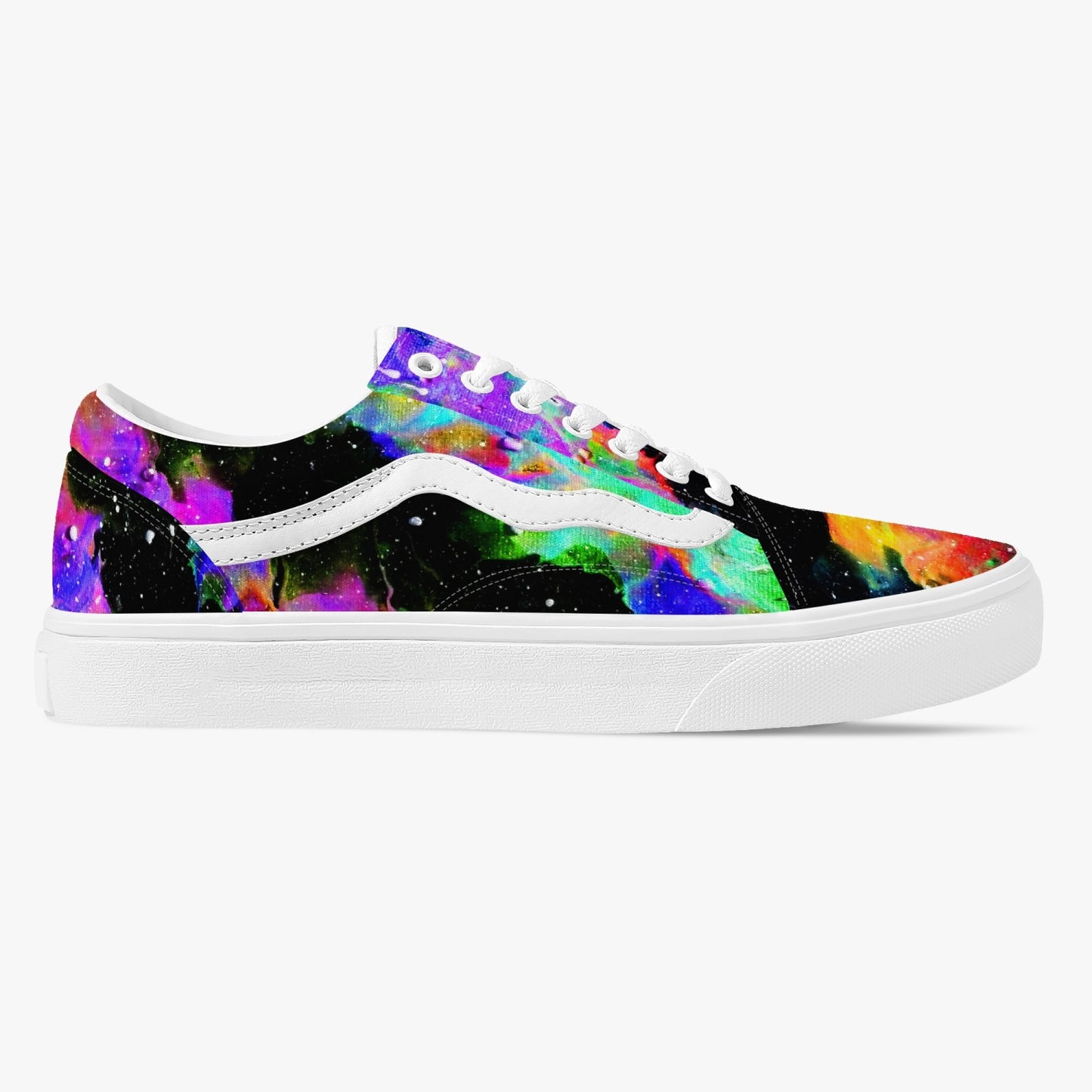 Galactic Rainbow Low-Top Canvas Sneakers