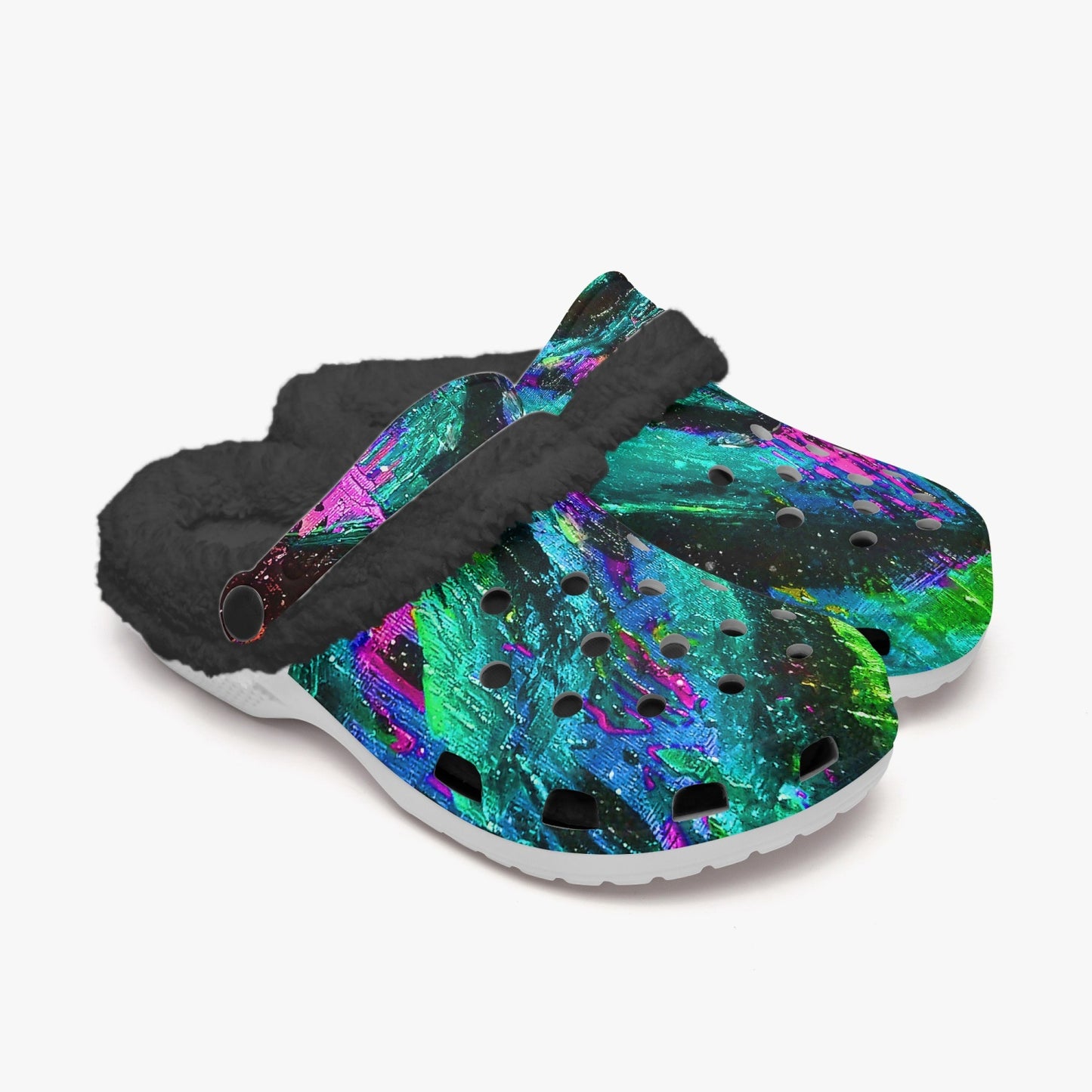 Different Dimensions: Turquoise Lined Clogs
