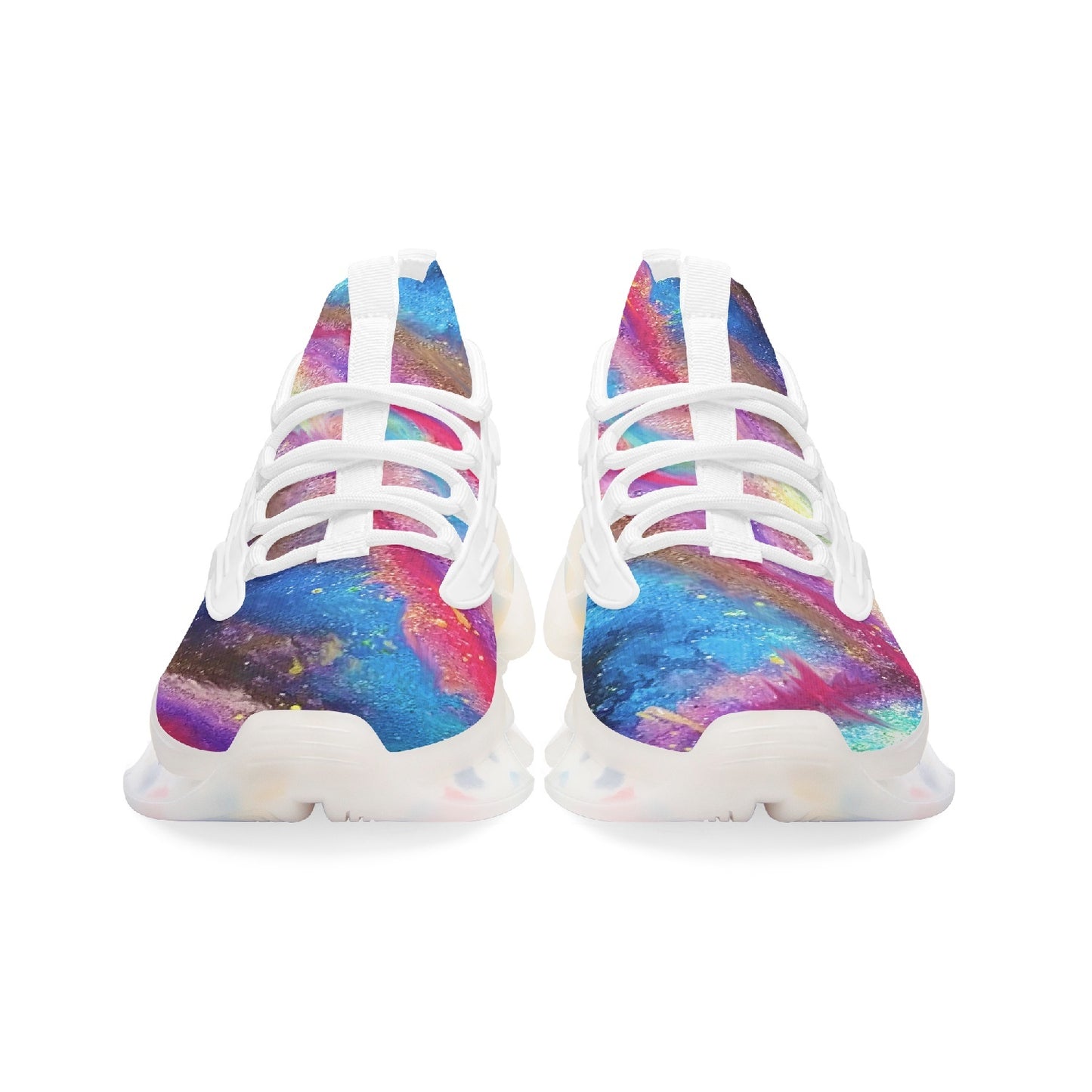 Explosive Nebula Wings Style Bounce Mesh Knit Sneakers