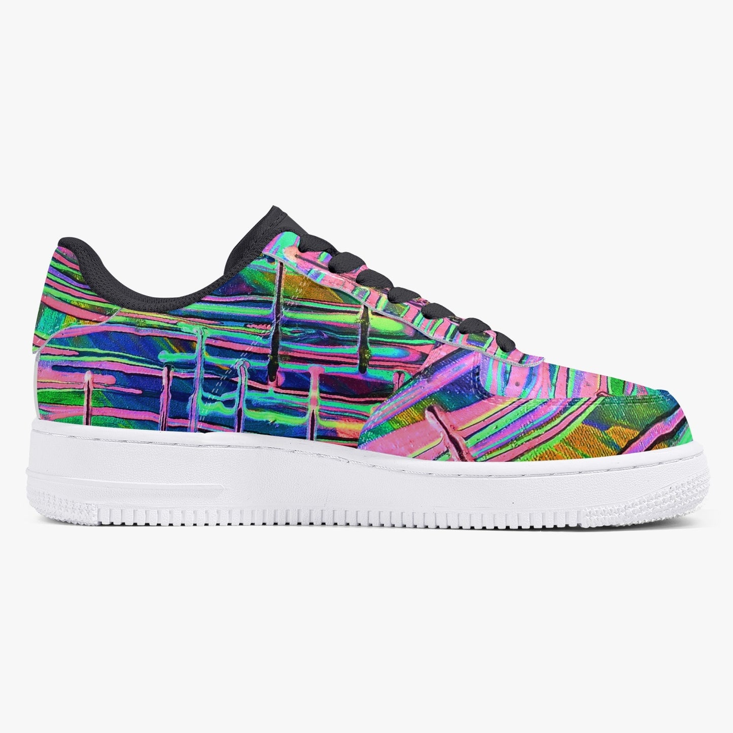 Drip Low-Top Leather Sports Sneakers