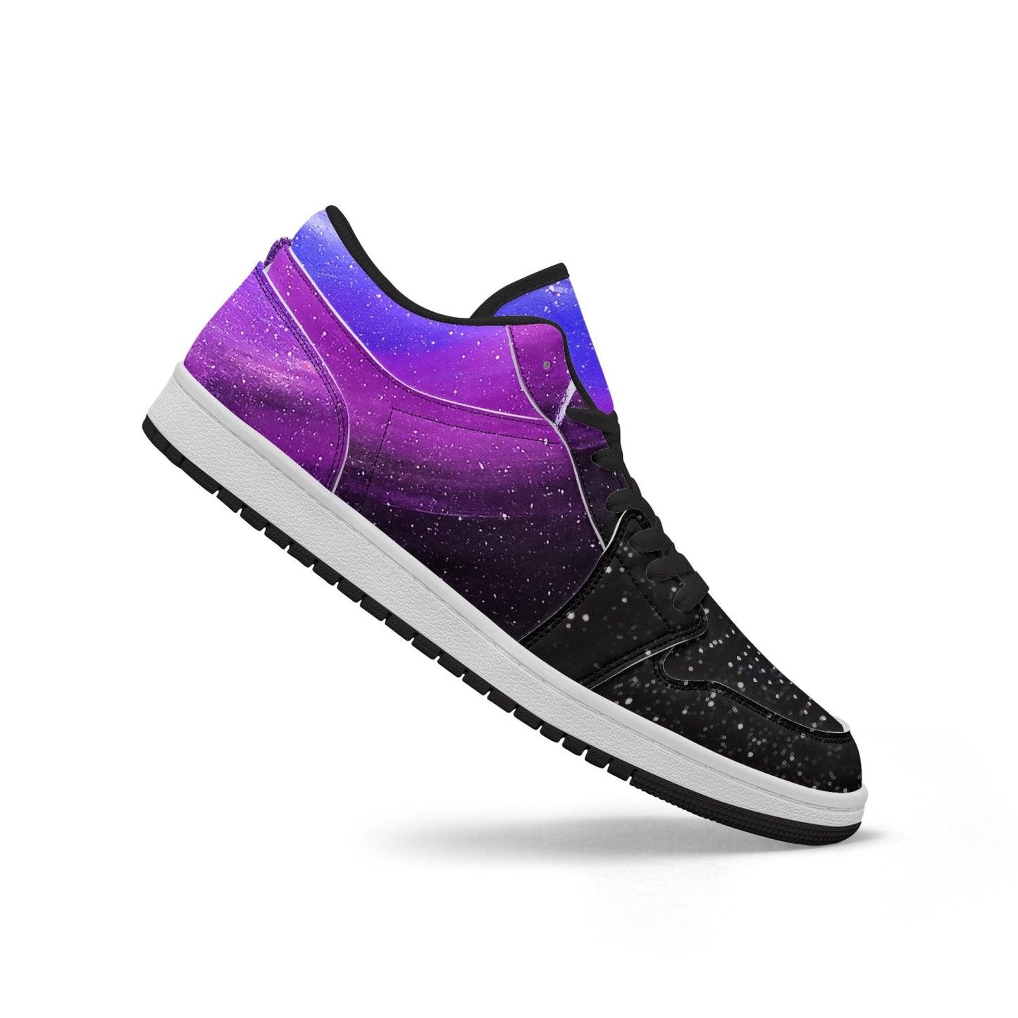 Moonshine and Magic Purple Low-Top AJ1 Leather Sneakers