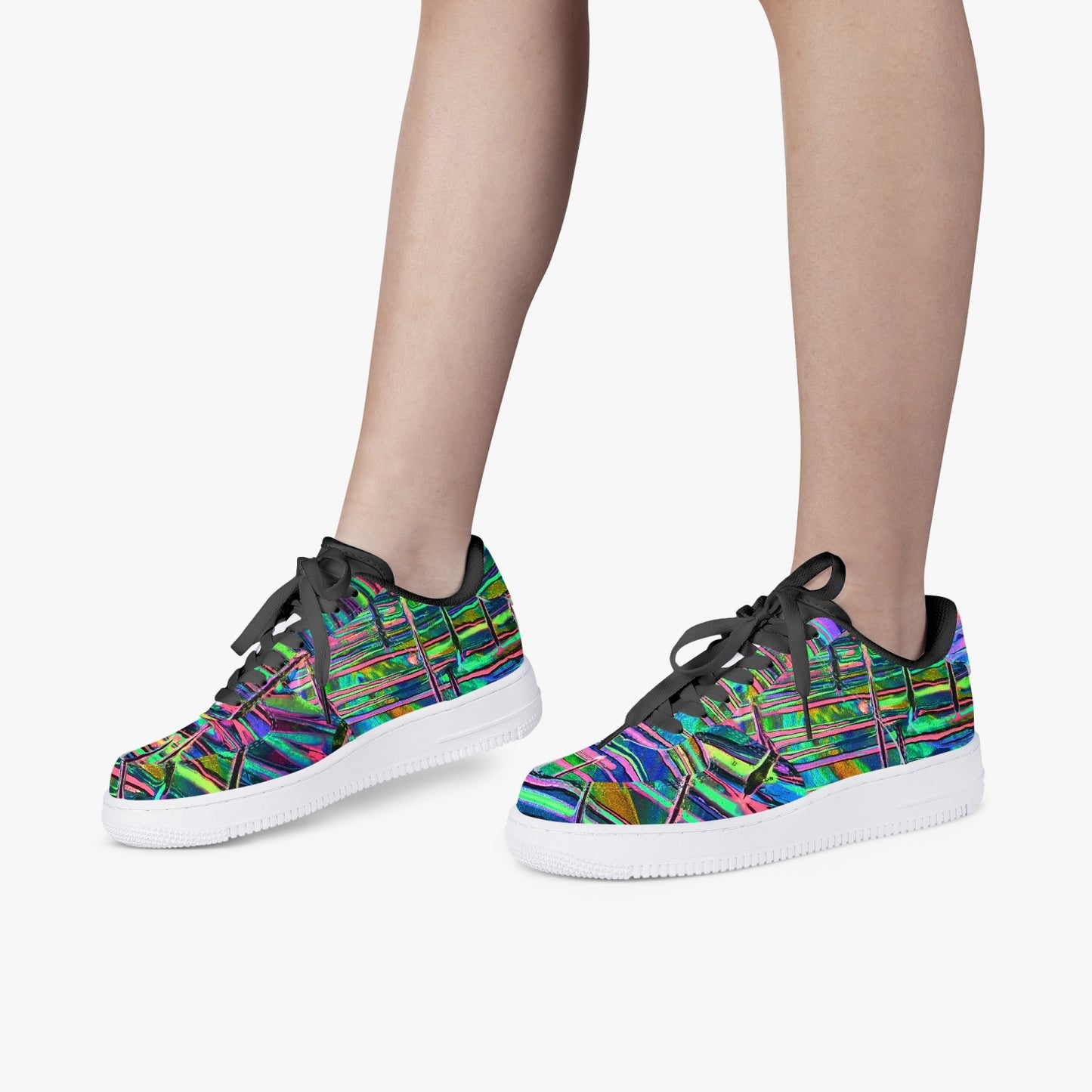 Drip Low-Top Leather Sports Sneakers
